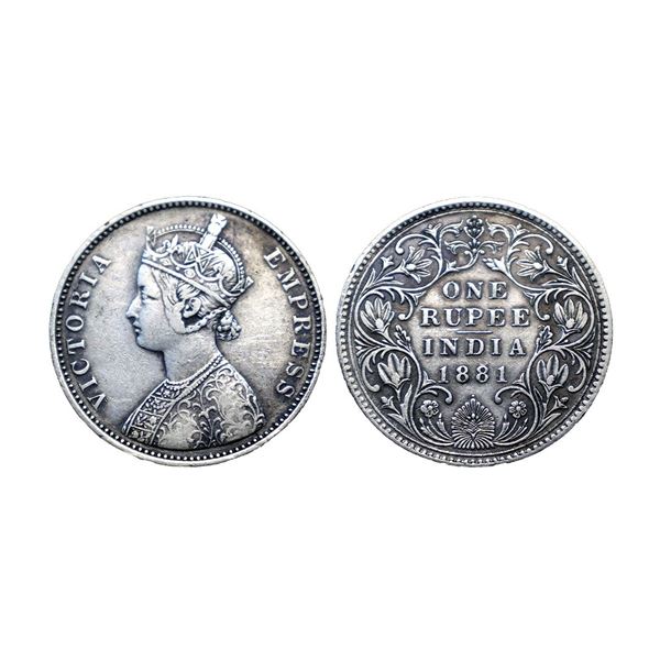 Victoria Empress, silver rupee, 1881, Bombay mint, A3/II(iv), dot, PR 157; GK 469,