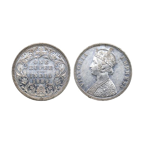 Victoria Empress, Silver Rupee, 1889, Bombay mint,