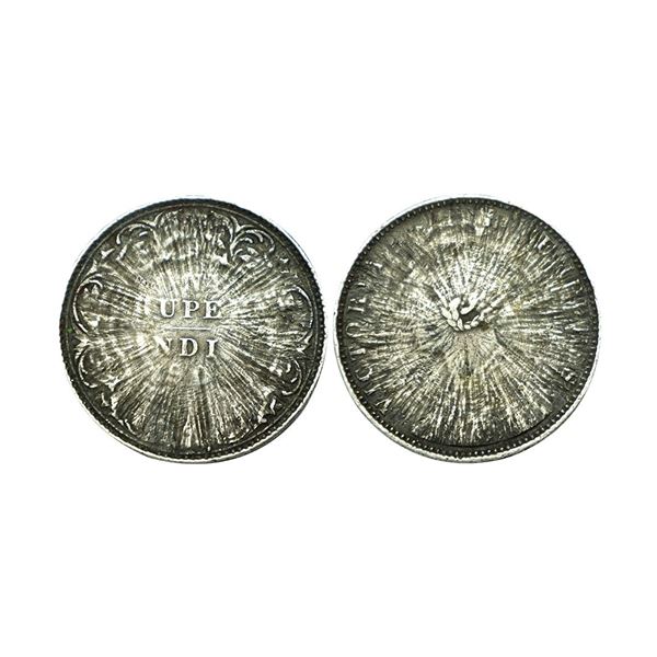 Victoria Empress, error, silver rupee, 1900/1901, sunburst error on both sides,