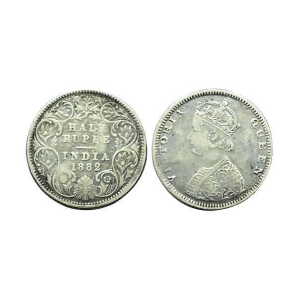 Victoria Empress, Silver ½ Rupee, 1882, Calcutta Mint,