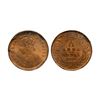Image 2 : Victoria Empress, Copper 1/12 Anna, 1892, Calcutta Mint (Prid 797). Graded by NGC MS64RB.
