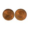 Image 2 : Victoria Empress, Copper 1/12 Anna, 1899, Calcutta Mint (Prid 804). Graded by NGC MS65RB.