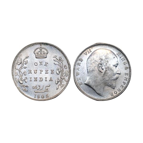 Edward VII King & Emperor, Silver Rupee, 1905, Bombay Mint