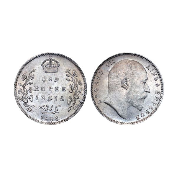 Edward VII King & Emperor, Silver Rupee, 1906, Bombay Mint