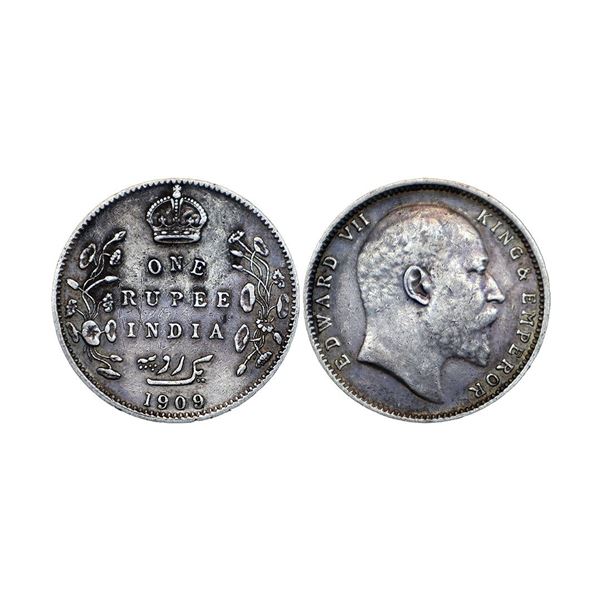 Edward VII, Silver Rupee, 1909, Bombay Mint