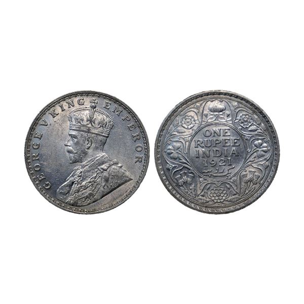George V, Silver Rupee, 1921, Bombay Mint (Prid 227).