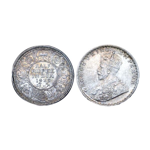 George V, Silver ½ Rupee, 1925, Bombay Mint