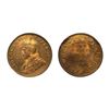 Image 2 : George V, Copper ¼ Anna, 1930, Bombay Mint (Prid 682). Graded by NGC MS66RB.