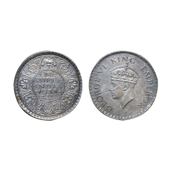 George VI (11 December 1936 - 15 August 1947), Silver Rupee, Bombay Mint,