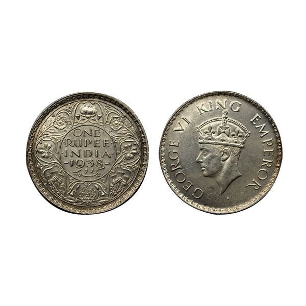 George VI, silver rupee, 1938, Bombay mint,