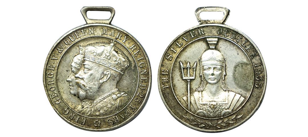 Silver Jubilee Medal of George V, Silver, 14.79g, conjoined bust of ...