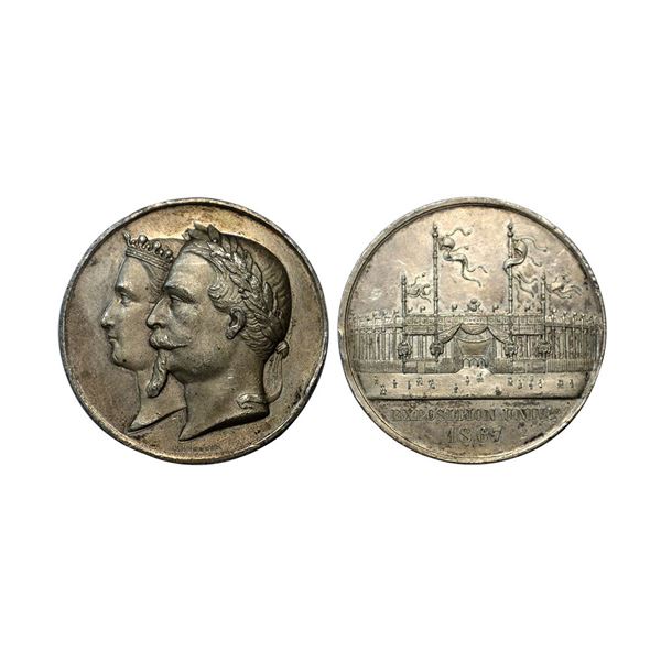 France, Universal Exposition of 1867, Commemerative Silver Medal, 46.17 gms