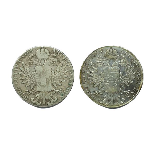 Austria-Burgau, Maria Theresa (1740-1780 AD), silver thaler (2), 1780,