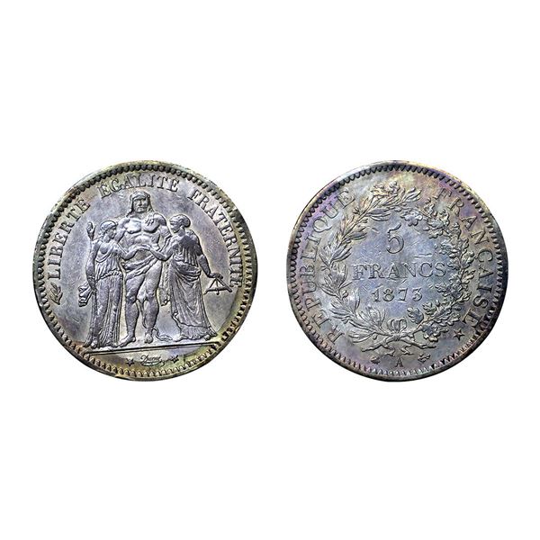 France, Third Republic, (1870-1940), Silver 5 Francs, 24.90 gms,