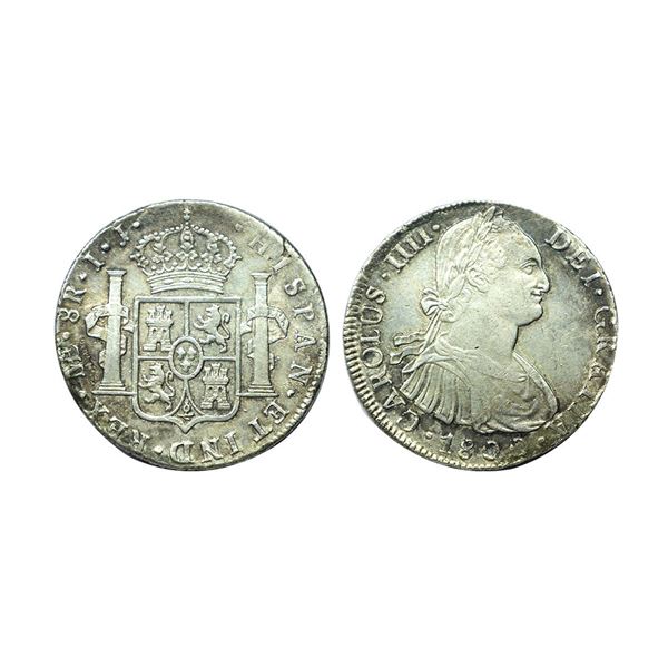 Peru, Carlos III (1772-1784 AD), silver 8 reales, AD 1774, KM 78, 26.67g