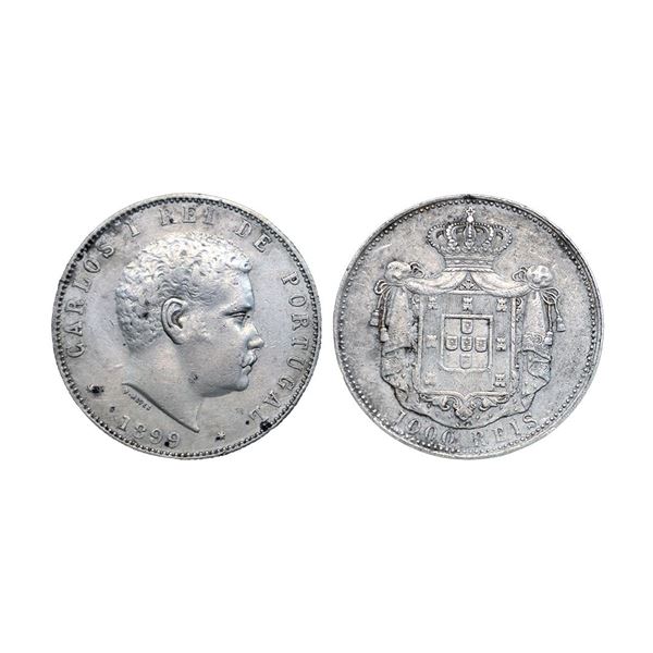 Portugal, Carlos I (1889-1908), Silver 1000 Reis, 24.88 gms