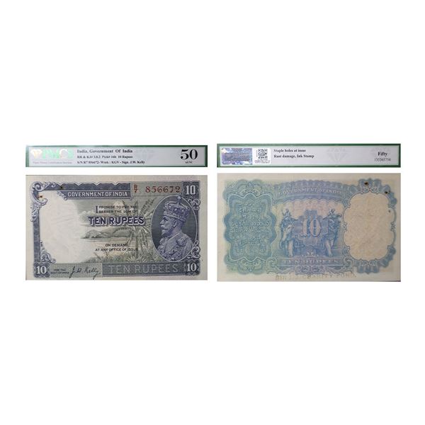 British India, George V, 10 rupees, 3rd issue, ND (1935), signed by J.W. Kelly, serial no.: R7 85667