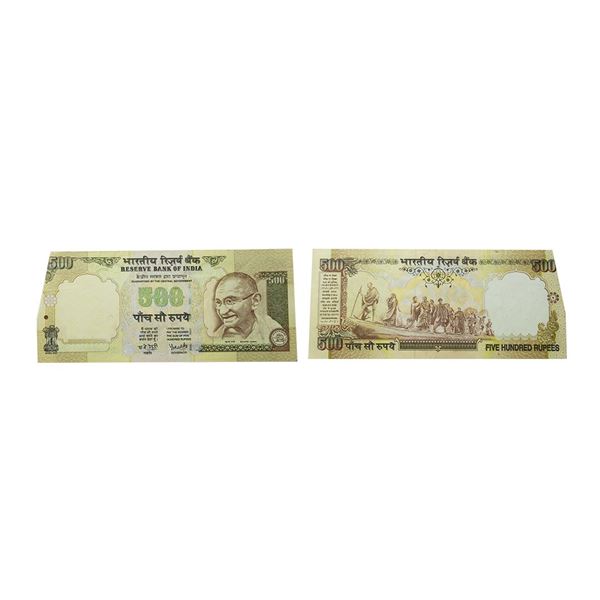 500 rupees, misprint, error, Gandhi series, 3rd issue, 2008,