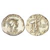 Image 1 : Ancient India: Indo-Greeks, silver drachm of Menander I (155-130 BC), BN series 16, 2.40g. Obv: Diad