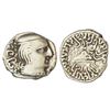 Image 1 : Ancient India: Western Kshatrapas, Karddamaka dynasty - silver drachm of Damasena s/o Rudrasimha I