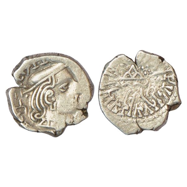 Ancient India: Western Kshatrapas, Kardamaka dynasty, silver drachm of Vishwasimha II s/o Rudrasena
