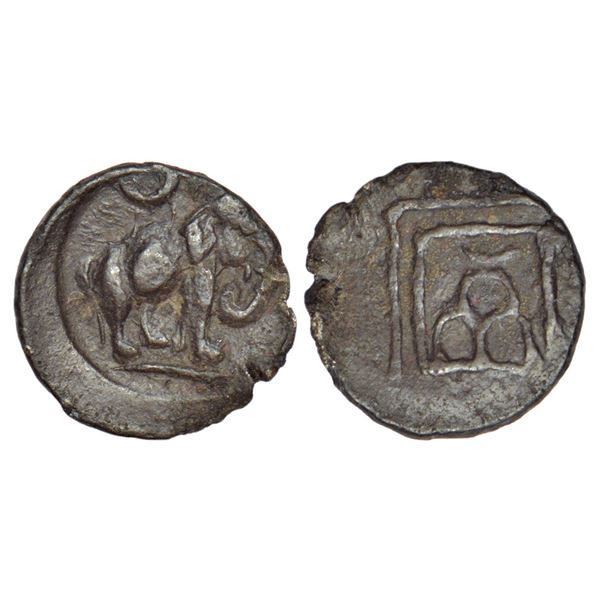 Ancient India: Rayalaseema, Upper Krishna Valley in Coastal Andhra Pradesh - uninscribed coin in all