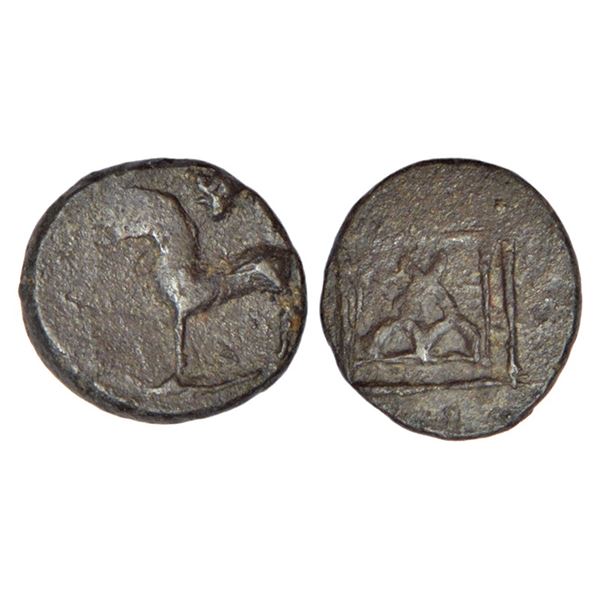 Ancient India: Mahatalavaras of 'Vajisamika' family, Telangana/ Andhra region - uninscribed 'horse'
