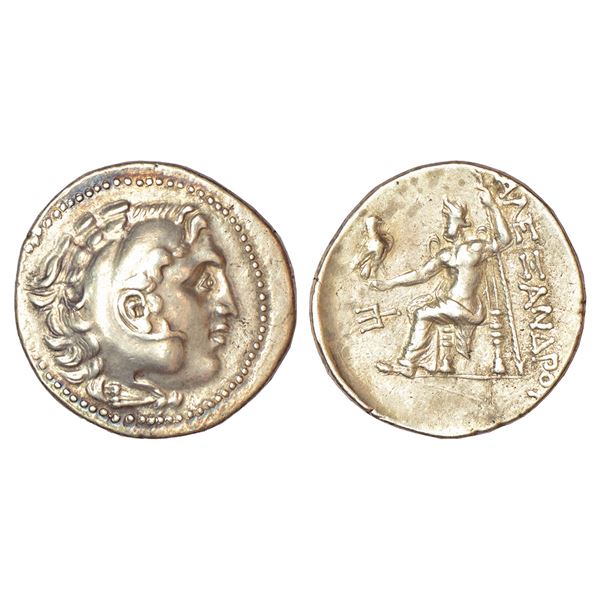 Ancient World: Kingdom of Macedonia, Alexander III (c. 336-323 BC), silver tetradrachm, 16.76g. Obv: