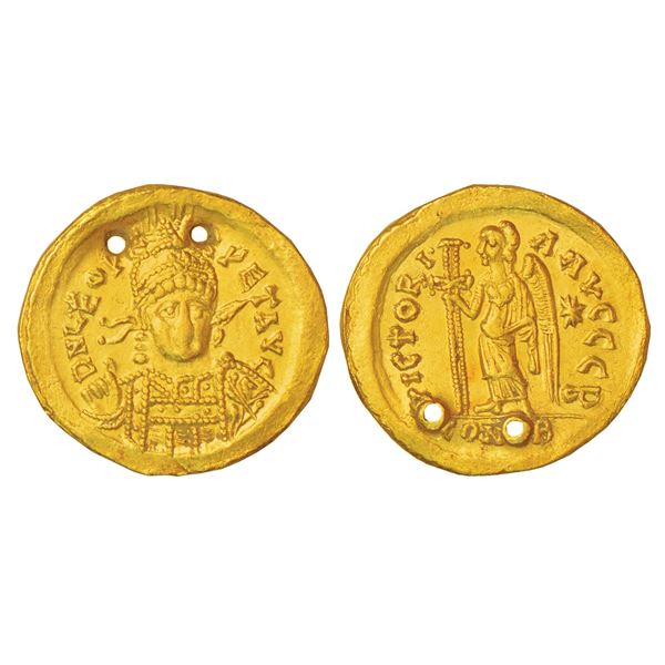 Ancient World: Roman Empire, gold solidus of Leo I (457-474 AD), Constantinople mint, struck during