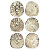 Image 1 : Medieval India: Pre-Islamic Sindh - a group of three uniface silver dammas (c.600-800AD), each havin