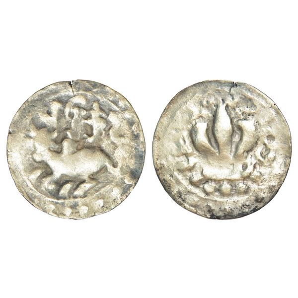 Medieval India: Eastern Bengal, Arakan region - silver unit of 'Harikela' type coinage (c.750-850 AD