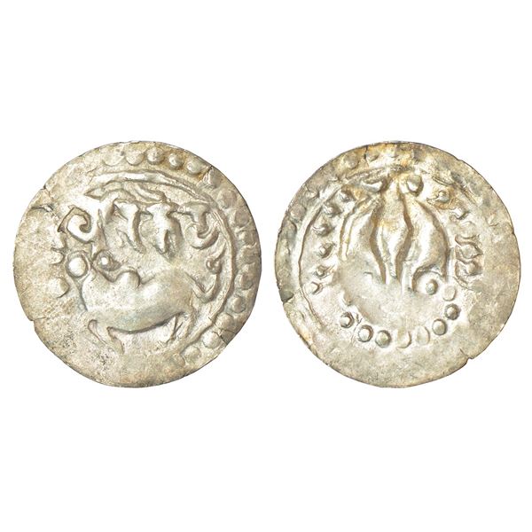 Medieval India: Eastern Bengal, Arakan region - silver unit of 'Harikela' type coinage (c.750-850 AD
