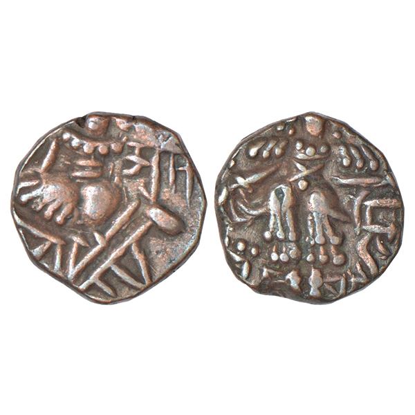 Medieval India: Hindu kings of Kashmir, Utpala dynasty, copper dinnara of Nirjjita/Anirjjita varman