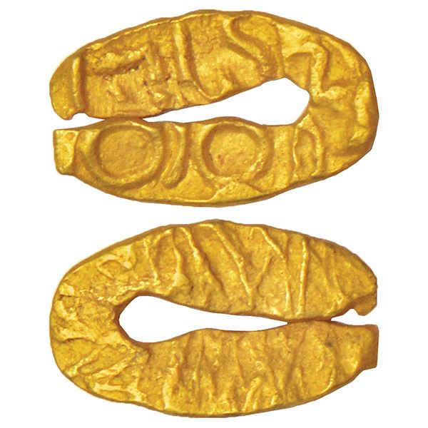 Medieval India: Feudatories of Chalukyas of Kalyanis and/or Shilaharas of Kolhapur - gold 'U'-shaped