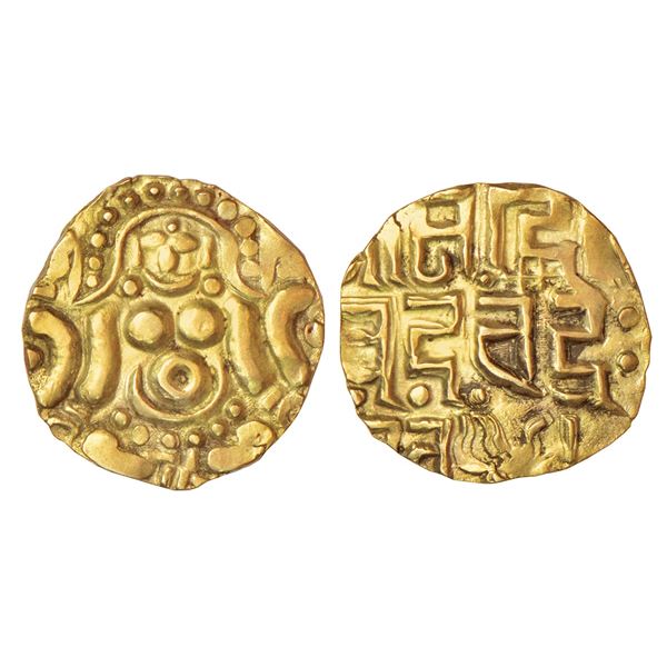 Medieval India: Gahadavalas of Kanuj, base gold 4½ masha of Govinda Chandra Deva (1114-1154 AD), Dey
