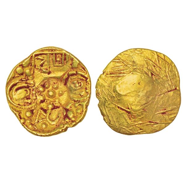 Medieval India: Nolambas of South-Central Karnataka - gold punch-marked gadyana, attributed to Nanni
