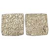 Image 1 : Sultans of Delhi, Khaljis, silver square tanka of Qutb al-Din Mubarak Shah (1316-1320 AD), Hadrat Da