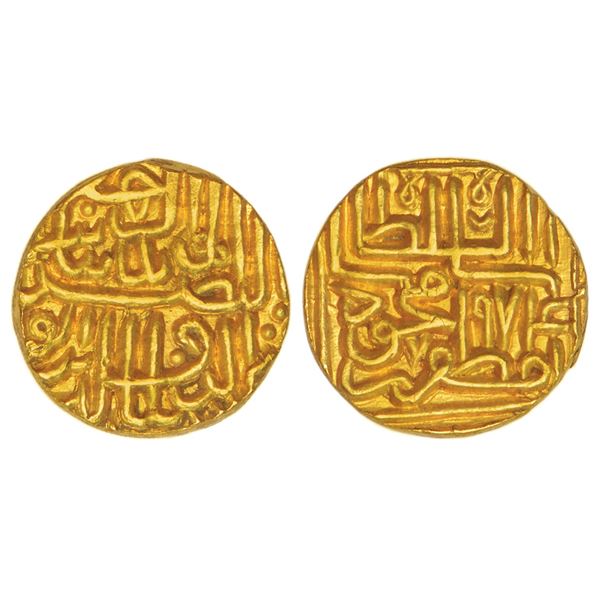 Sultans of Gujarat, Gold tanka of Shams al-Din Muzaffar III (1560-1573 AD), AH 974, G&G G565, 11.99g