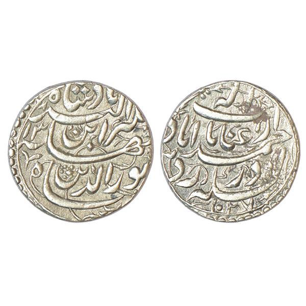 Mughals: Jahangir (1605-1627 AD), silver rupee, Ahmadabad mint, 'Enayate Elah' couplet, AH 1027