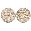 Image 1 : Mughals: Jahangir (1605-1627 AD), silver rupee, Lahore mint at top, 'Bad Abre Ruye' couplet, AH 1035