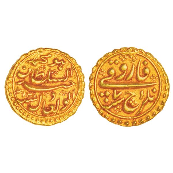 Independent Kingdoms: Mysore, Tipu Sultan (1782-1799 AD), gold pagoda (faruqi), Nagar mint, AM 1217/