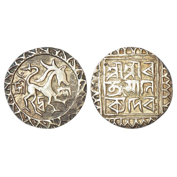 Independent Kingdoms: Tripura, Ratna Manikya (1464-1489 AD), silver tanka, undated, R&B T-32, 10.55g