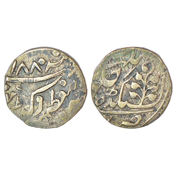 Princely States: Kishangarh, Sardul Singh (1879-1900 AD), silver rupee, with legend Malika-e-Muazzam