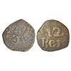 Image 1 : Portuguese India, D. Joao VI (1816-1826 AD), Goa, copper 12 reis, KM 215. Obv: Crowned oval arms. Re