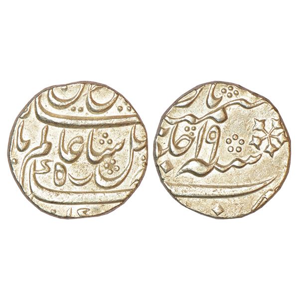 Bengal Presidency, Murshidabad mint, silver rupee, in the name of Shah Alam II, RY 19 with 4/3 dot c