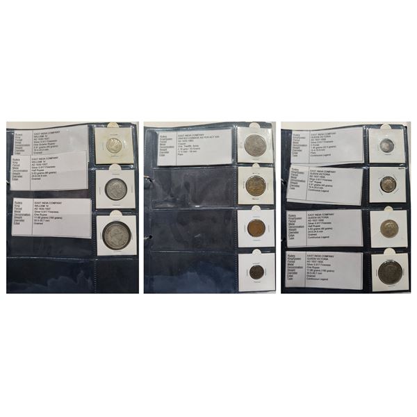 British India: A collection of 58 British India coins commencing from Uniform Coinage in 1835 till I