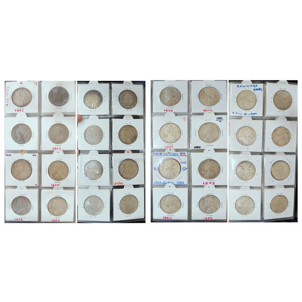 British India: An album of 52 British India rupee of William IV, Victoria Queen C.L./D.L., Victoria