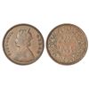 Image 1 : British India: Victoria Queen, copper ½ anna, 1875, Calcutta mint, B/II, PR 583; GK 818, 12.96g.