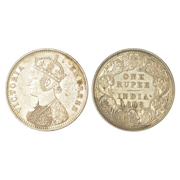 British India: Victoria Empress, silver rupee, 1898, Calcutta mint, C3/I(i)/'C' incused, PR 137; GK