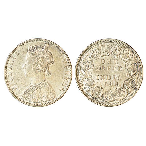 British India: Victoria Empress, silver rupee, 1898, Bombay mint, C2/I(ii)/'B' incused, PR 184; GK 5